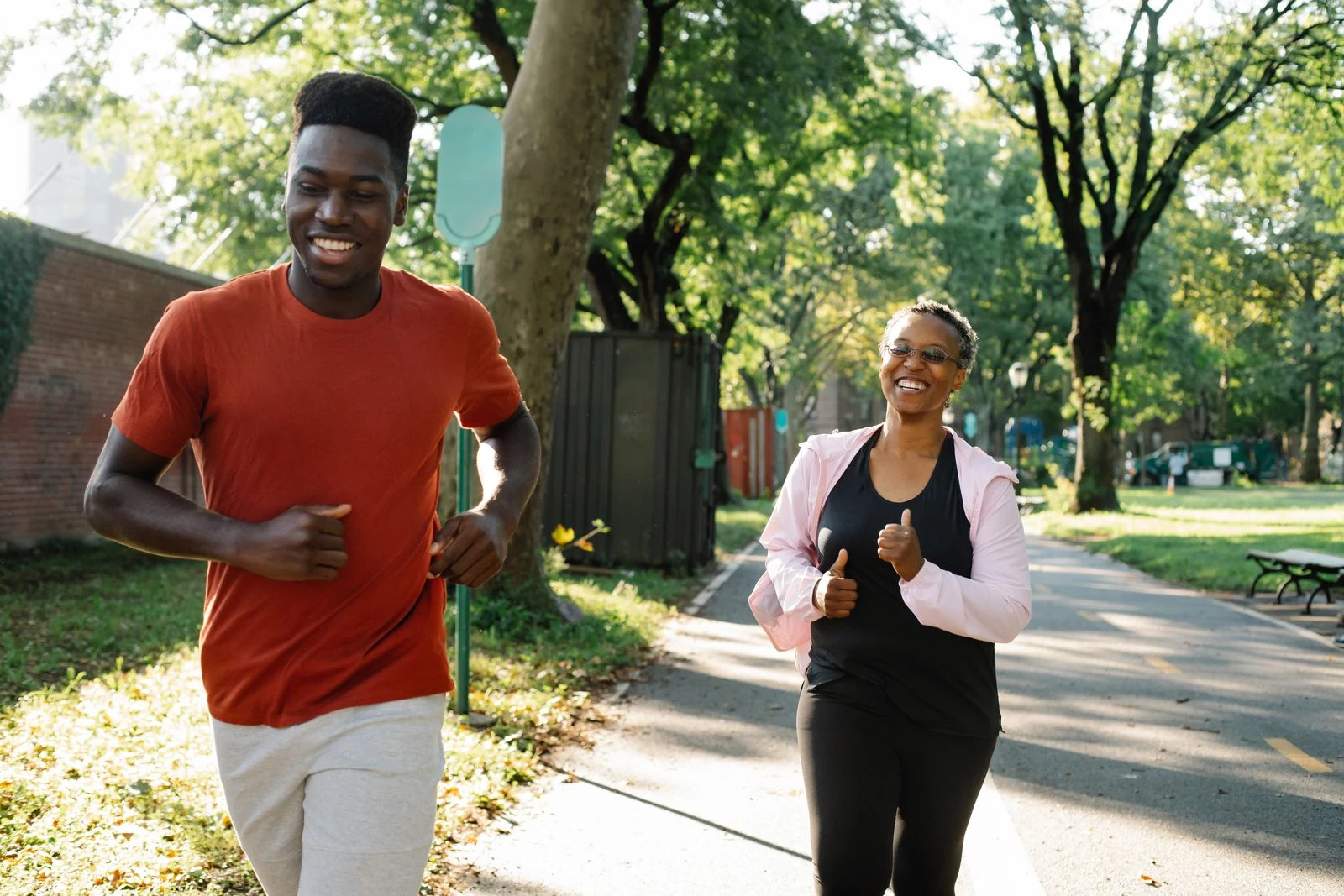 Adults walking together outdoors